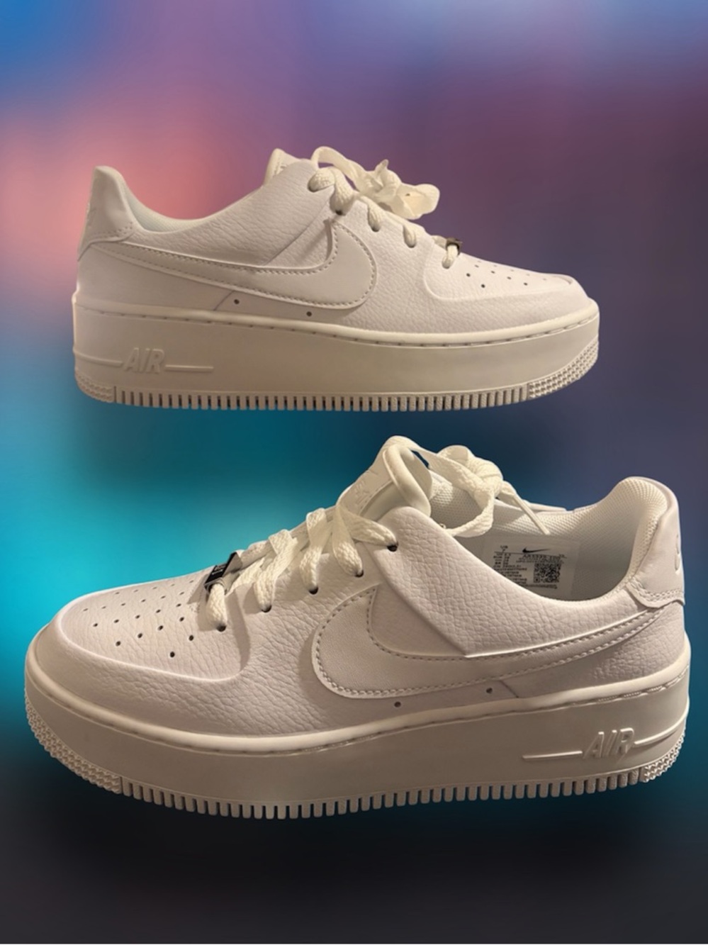 Nike Women’s Air Force 1 Low Platform Sneakers - White